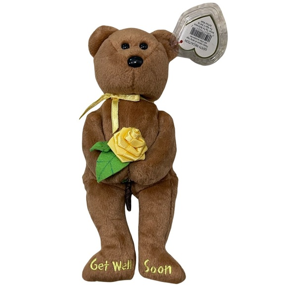Ty Beanie Baby BANDAGE the Get Well Soon Bear (8.5 inch) MWMT Stuffed Animal Toy - Picture 2 of 6